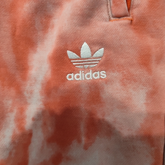 Adidas Pink and White Tie-Dye Shorts - Picture 2 of 4